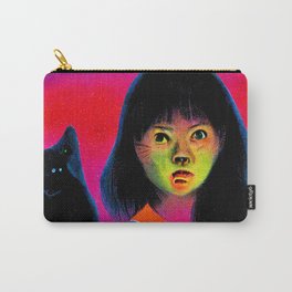 Girl, cat Carry-All Pouch