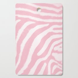 Pastel pink zebra print Cutting Board