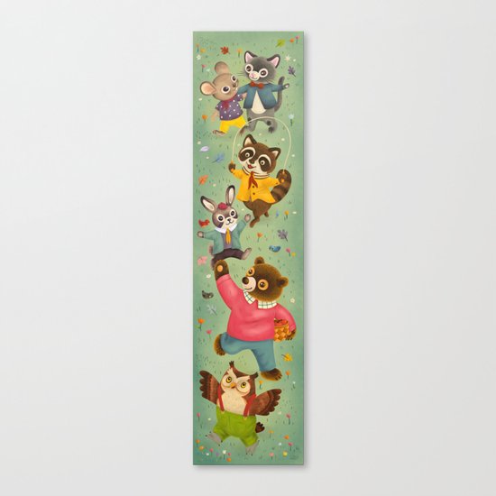 Vintage Animal Friends Canvas Print