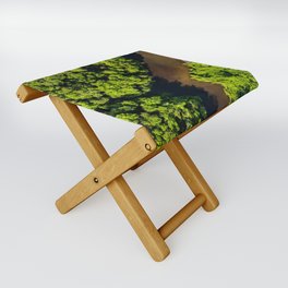 Brazil Photography - River Going Through The Rain Forest Folding Stool