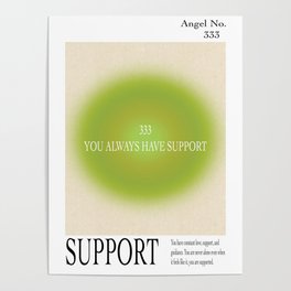 Angel Number 333 Support Poster Poster