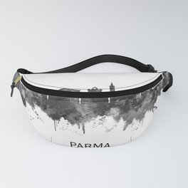 Parma Italy Skyline BW Fanny Pack