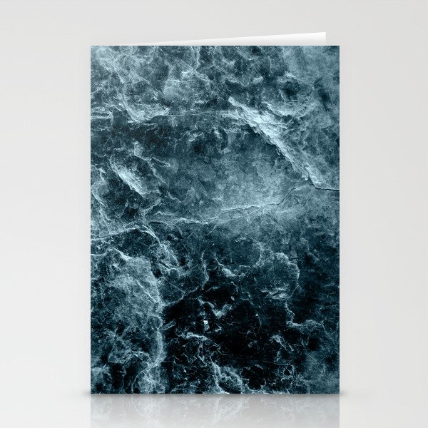 Enigmatic Deep Blue Ocean Marble #1 #decor #art #society6 Stationery Cards