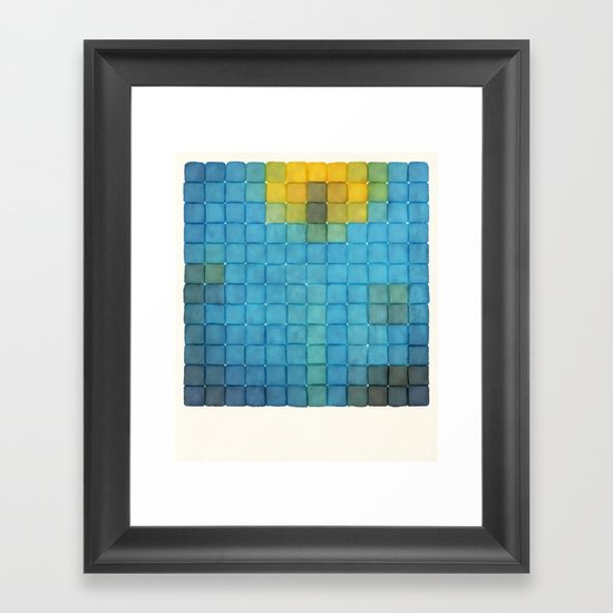 Polaroid Pixels I (Flower) Framed Art Print