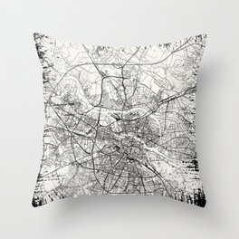 Wroclaw, Poland - Vintage city Map - Wroclove Throw Pillow