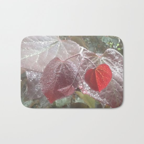 garden in the rain Bath Mat