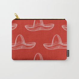 Sombrero Hats on Fire Red Carry-All Pouch