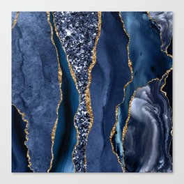 Agate Glitter Ocean Texture 06 Canvas Print
