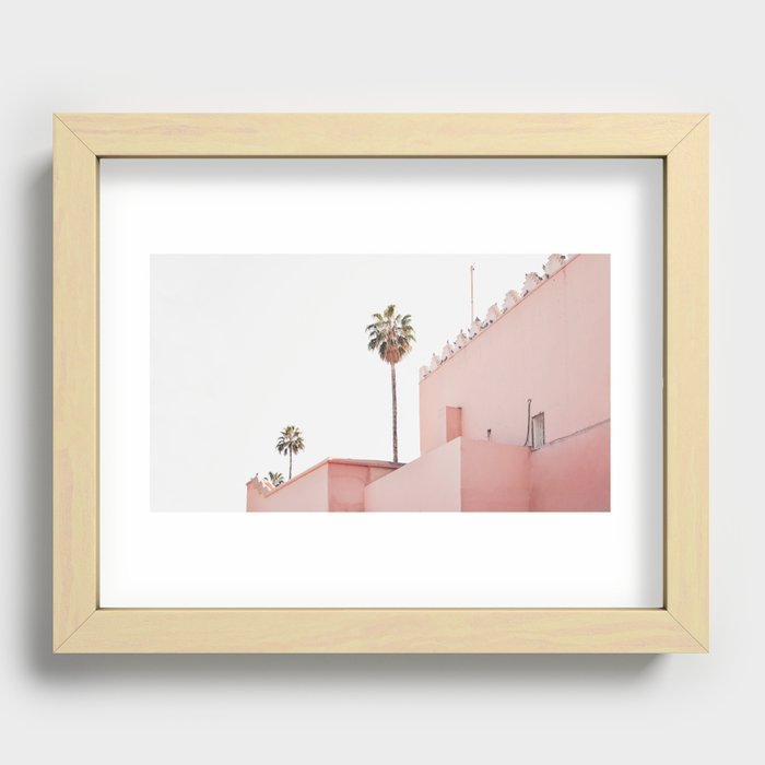 Moroccan Pink House Recessed Framed Print