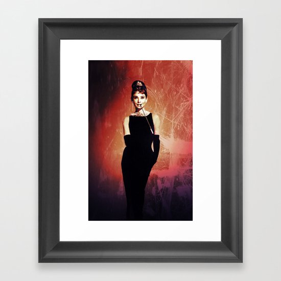 Audrey Hepburn vintage Framed Art Print