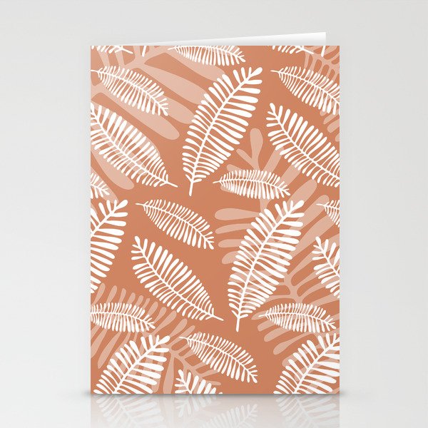 Palm Fronds . Terra Cotta Stationery Cards
