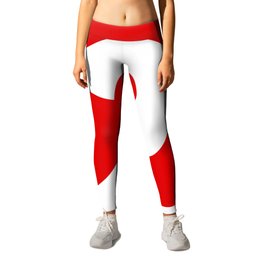 Number 2 (White & Red) Leggings