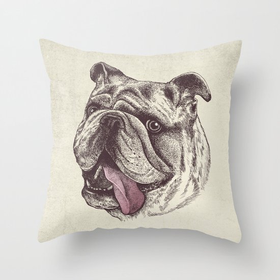 Bulldog King Throw Pillow