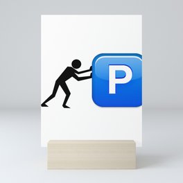 pushing p Mini Art Print