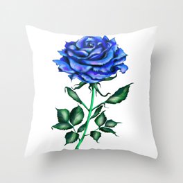 The rose is blue. Rose of love.    Throw Pillow