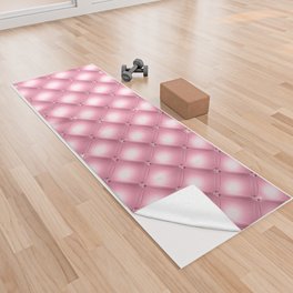 Glam Pink Tufted Pattern Yoga Towel