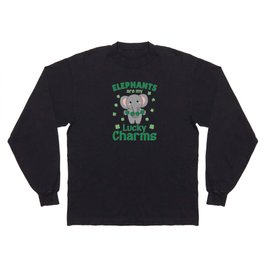 Elephants Are My Lucky Charms St Patrick's Day Long Sleeve T-shirt