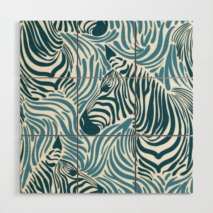zebra pattern / love animal Wood Wall Art