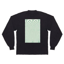 Green and white curved squares Long Sleeve T-shirt