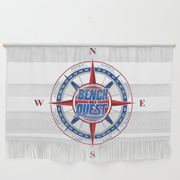 City Compass: Bench On a QUEST Movement  Wall Hanging