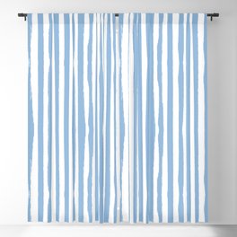 Grunge blue stripes Blackout Curtain