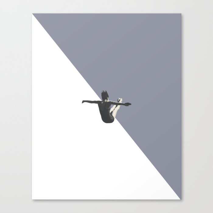 Diver (grey) Canvas Print