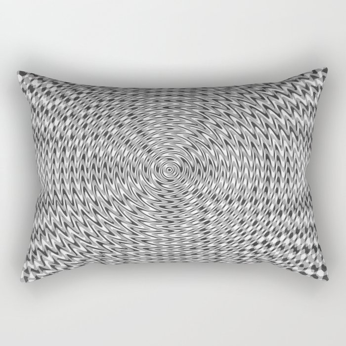 Black and white optical illusion Rectangular Pillow