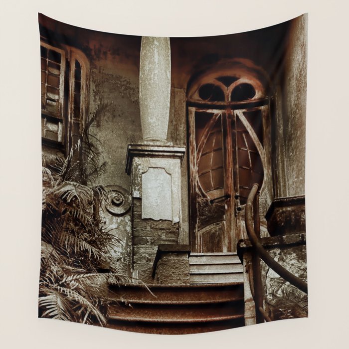 Old Doors Olympios House Wall Tapestry By Mab Society6