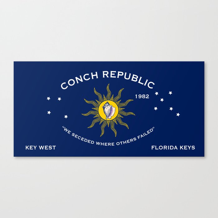 Conch Republic Flag Canvas Print