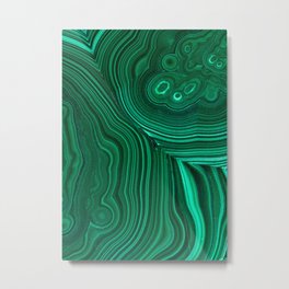 Malachite Metal Print | Gem, Emerald, Specimen, Green, Design, Macro, Photo, Digital, Malachite, Texture 