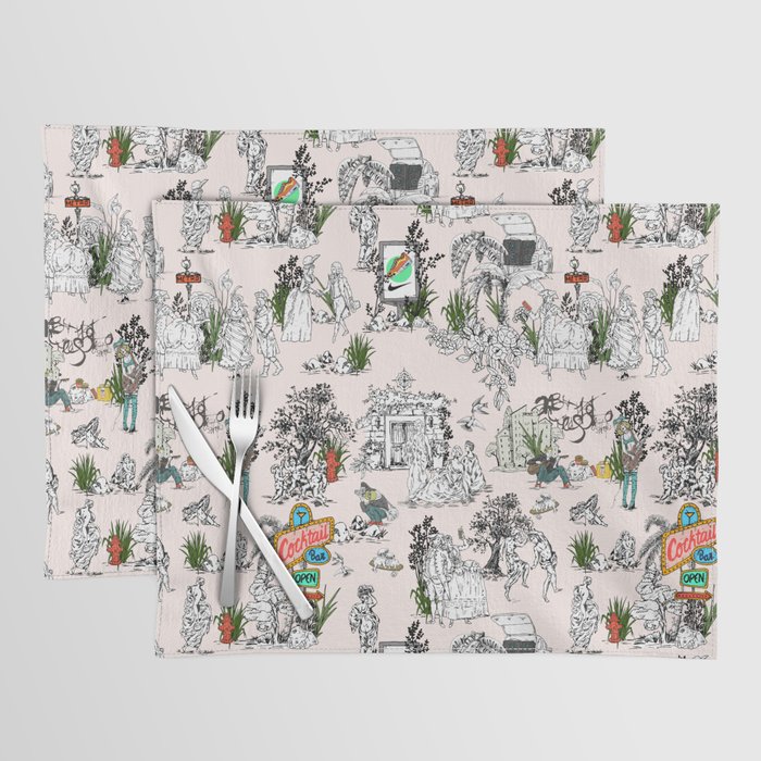 Toile de Jouy Between eras 01 Placemat