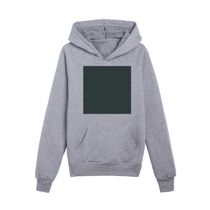 Dark Gray Solid Color Pairs Pantone Darkest Spruce 19-5212 TCX Shades of  Blue-green Hues Kids Pullover Hoodie by My_Perfect_Solid_Color_Shades_Hue