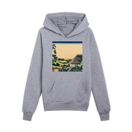 Hokusai -36 views of the Fuji 5 From the mishima pass Kids Pullover Hoodies