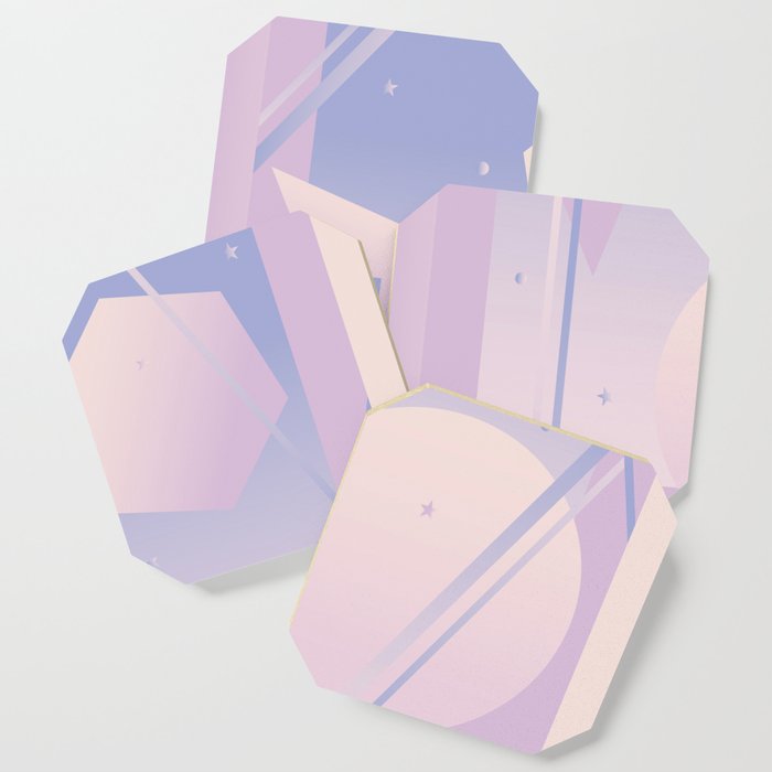 Dreamy Pastel Geometry Coaster