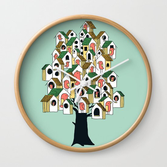 Bird houses Wall Clock