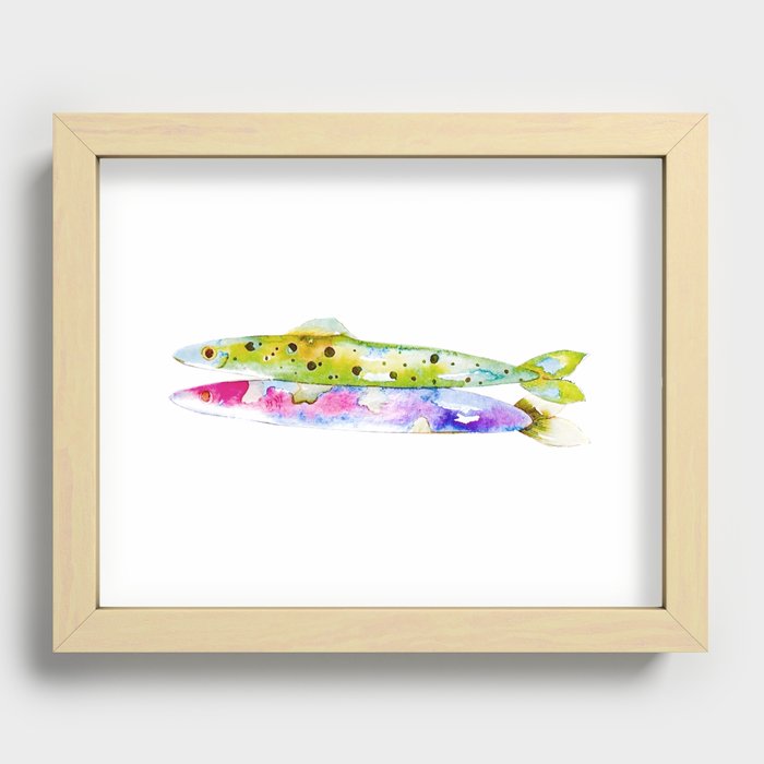 Rainbow Fish  Recessed Framed Print