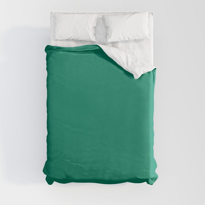 TENNIS COURT GREEN SOLID COLOR  Duvet Cover