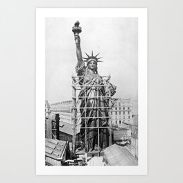Statue of Liberty Construction - Paris - 1884 Art Print