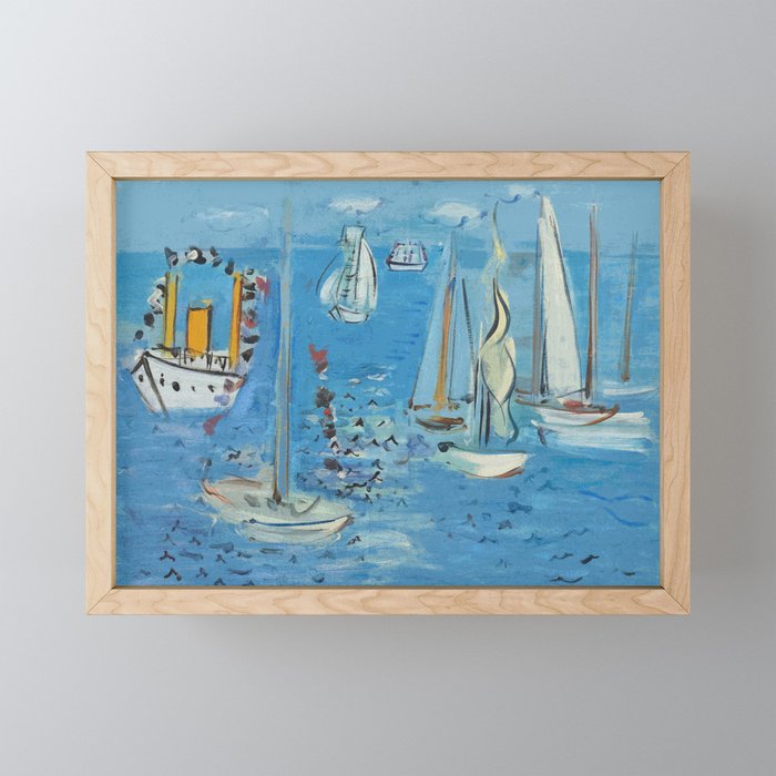 Raoul Dufy Sailboats Framed Mini Art Print