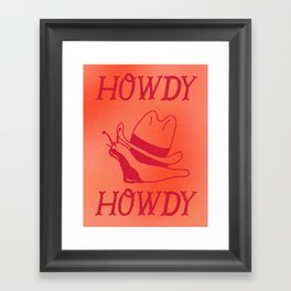 Howdy Snail, Howdy! Framed Art Print