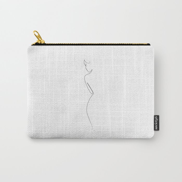 One line Nude on White Carry-All Pouch
