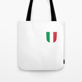 Italian flag in shap of a Pocket Tote Bag
