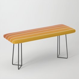Gradient Arch IX Retro Orange Mid Century Modern Rainbow Bench