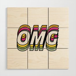 OMG Text Wood Wall Art