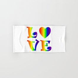 Love Rainbow Heart Hand & Bath Towel
