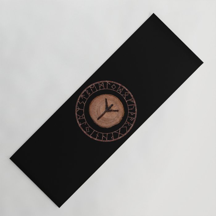 Algiz Elder Futhark Rune Divinity Higher Self The State Of Listening Protective Teaching Force Yoga Mat By Frozenlakemp - 