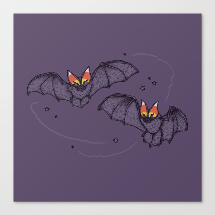 Candy Corn Bats Canvas Print