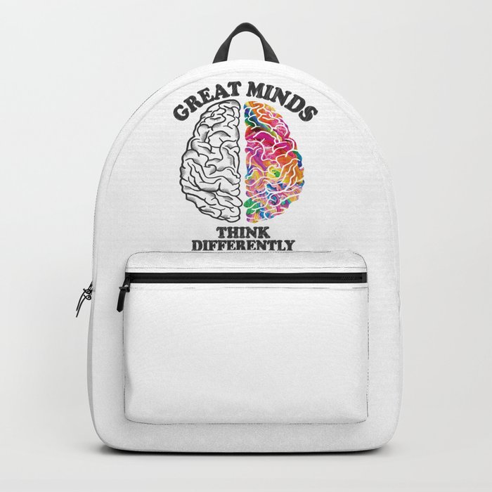 Great Minds Think Differently - Analytic Creative Brain Left Right Backpack