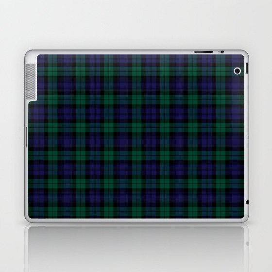 Blackwatch Modern Tartan - Scottish Tartan Laptop & iPad Skin