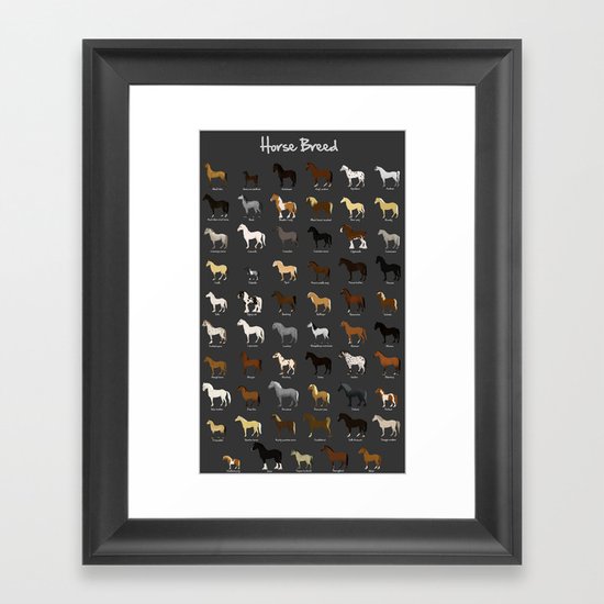 Horse breed Framed Art Print